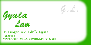 gyula lam business card